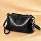 Women's Genuine Leather Fashion Multi Compartment Solid Shoulder Bags