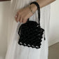Gate Material Handmade Woven Hollowed Beaded Handbags