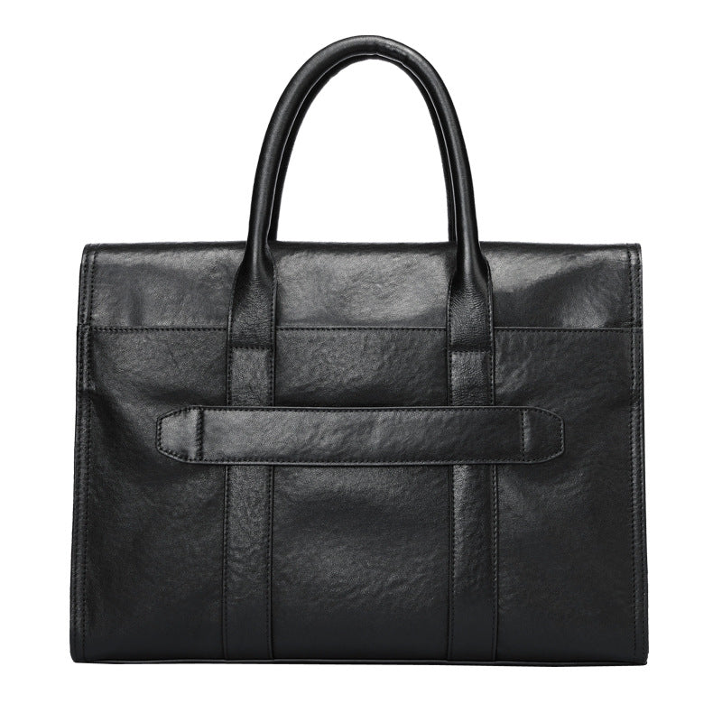 Men's Leather Business Large Capacity Computer Cowhide Men's Briefcases