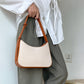 Women's Fashion Portable Underarm High-grade Leather Stitching Shoulder Bags