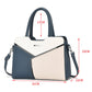 Women's Fashion Stitching Contrast Color Large Capacity Handbags