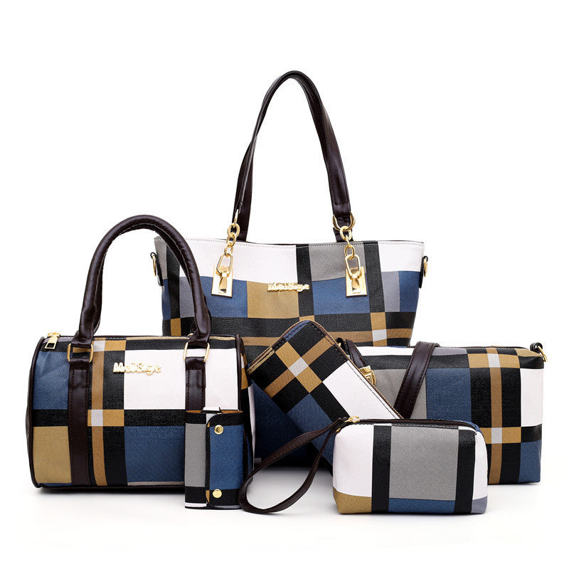 Women's Classy Fashion Check Korean Style Crossbody Bags