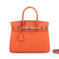 Sier Kelly Leather Large Capacity Litchi Handbags