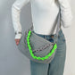 Macaron Female Fashion Grid Chain Large Shoulder Bags