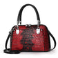 Women's Snakeskin Pattern Portable Large Capacity Elegant Handbags