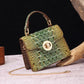 Women's Portable Retro Brahmin Crocodile Pattern Crossbody Bags