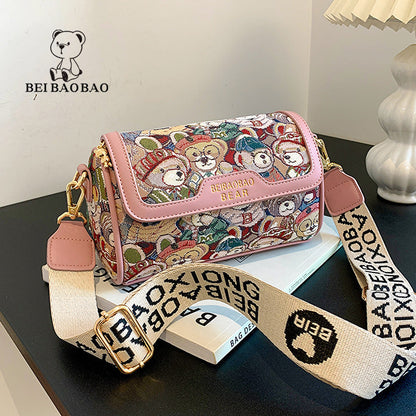 Women's Source Design Cartoon Little Bear Pattern Crossbody Bags