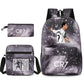 Football Luo Peripheral Printed Three-piece Set Backpacks