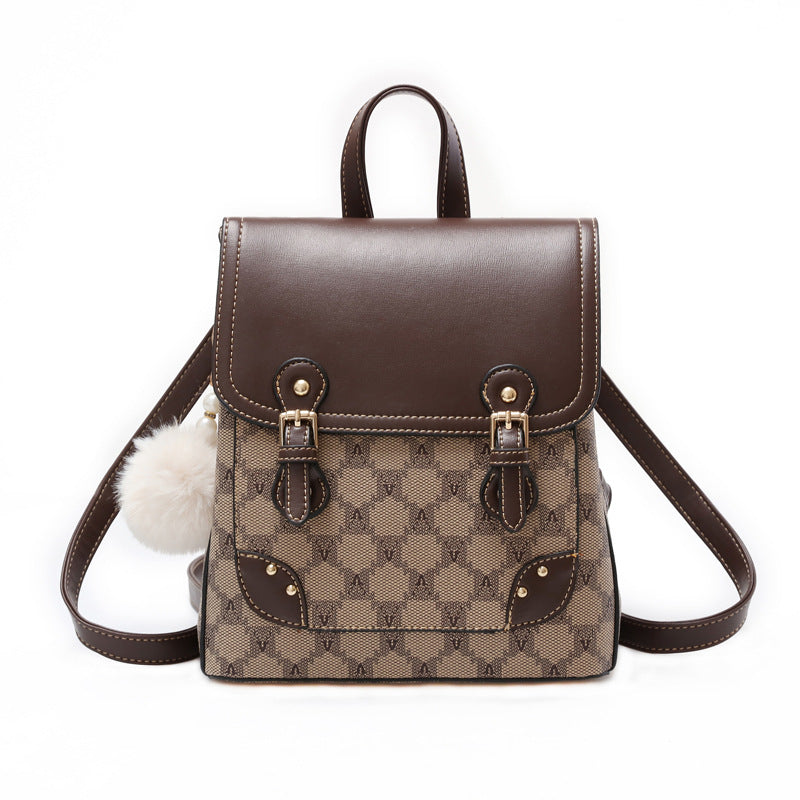 Women's High-grade Printed Today Popular Style Contrast Backpacks