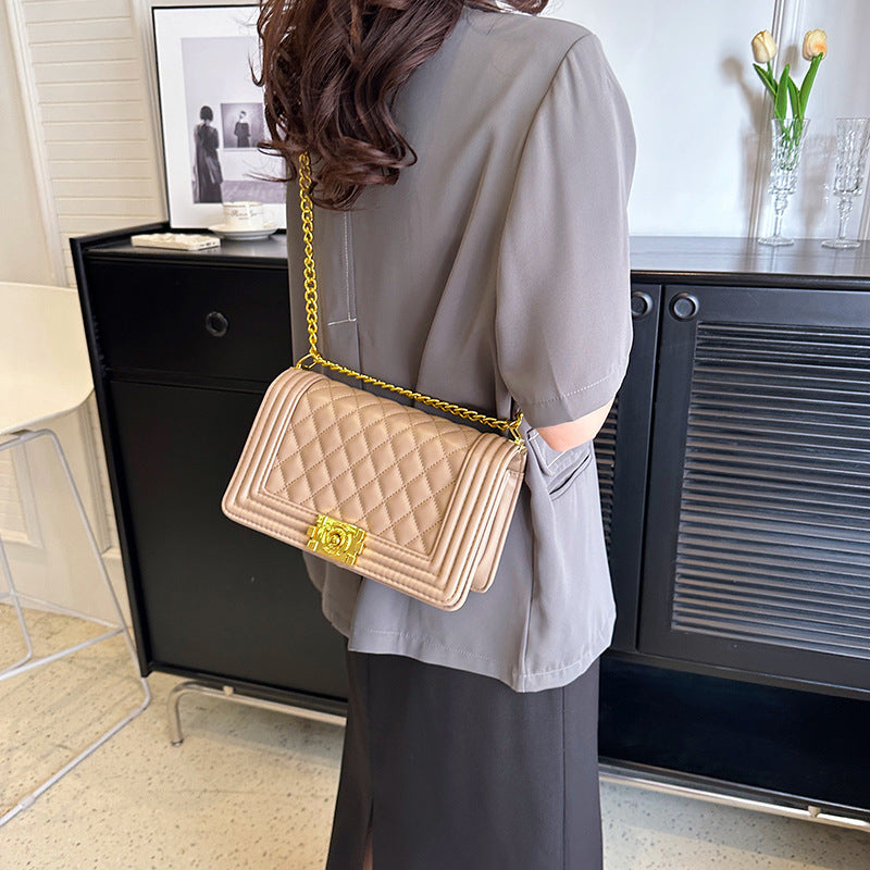 Women's Embroidery Line Fashion Classic Style Chain Shoulder Bags