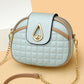 Women's Chain Round Versatile Plaid Textured Shoulder Bags