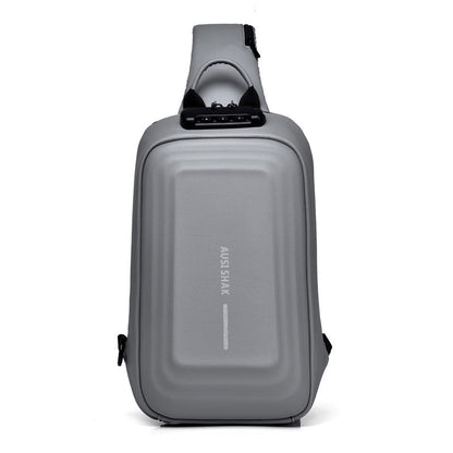 Men's Fashion Solid Color Charging Waterproof Men's Chest Bags