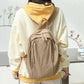 Women's Artistic Canvas Simple Pleated Washed Fashion Backpacks