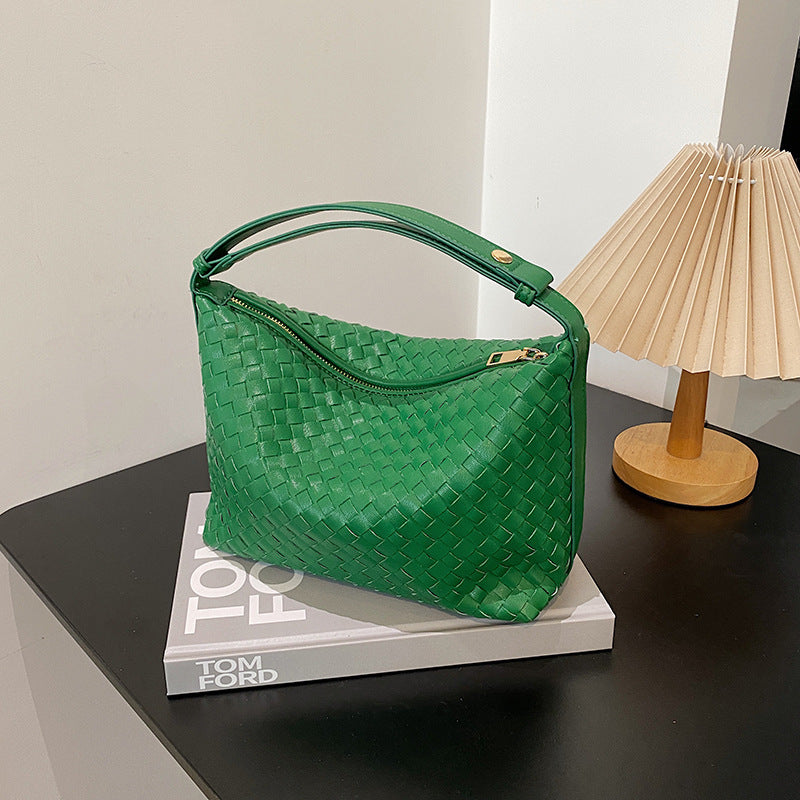 Women's High-grade Woven Retro Style Fashionable Commuting Armpit Bags
