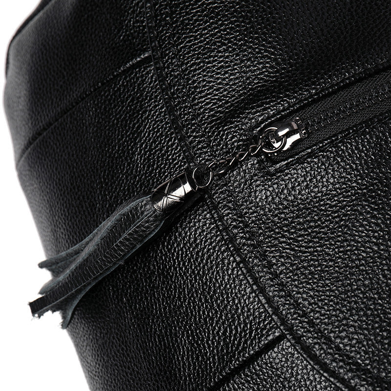 Women's Fashion Trendy Tassel Mother Soft Leather Crossbody Bags