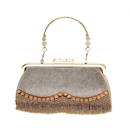 Dinner Rhinestone Tassel Fashion Diamond Cross Evening Bags