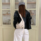 Women's Retro Oil Wax Skin Underarm Design Armpit Bags