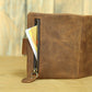 Women's & Men's & Vintage Crazy Horse Leather First Layer Cowhide Short Men's Wallets