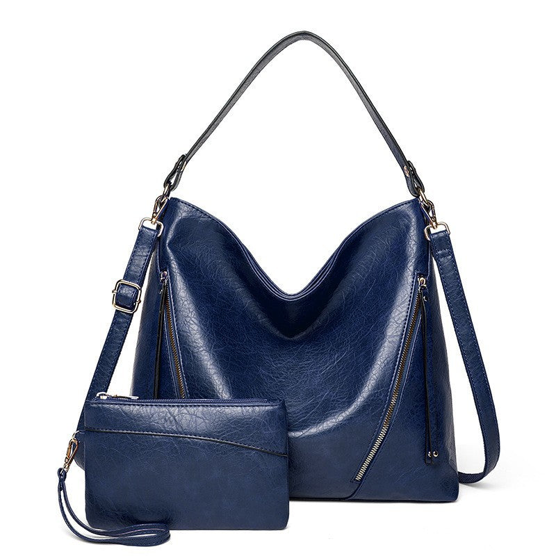 Women's Large Capacity Commuter Underarm Solid Color Soft Shoulder Bags