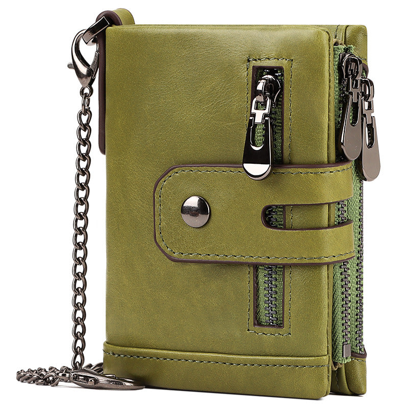 Short Leather First Layer Cowhide Usd Men's Wallets