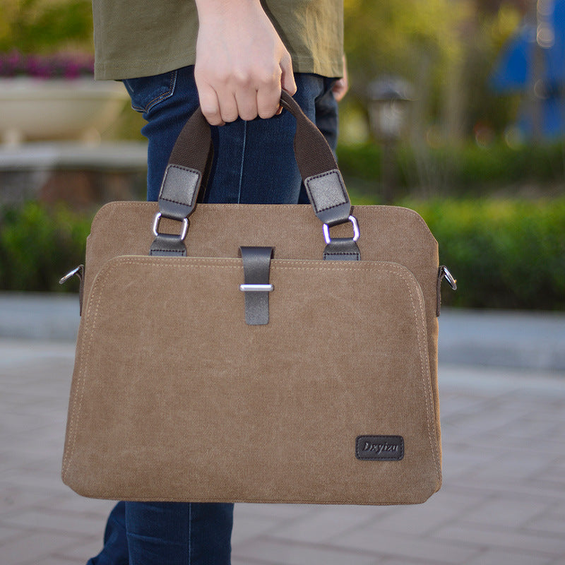 Men's Versatile Classic Simple Business Canvas Bags