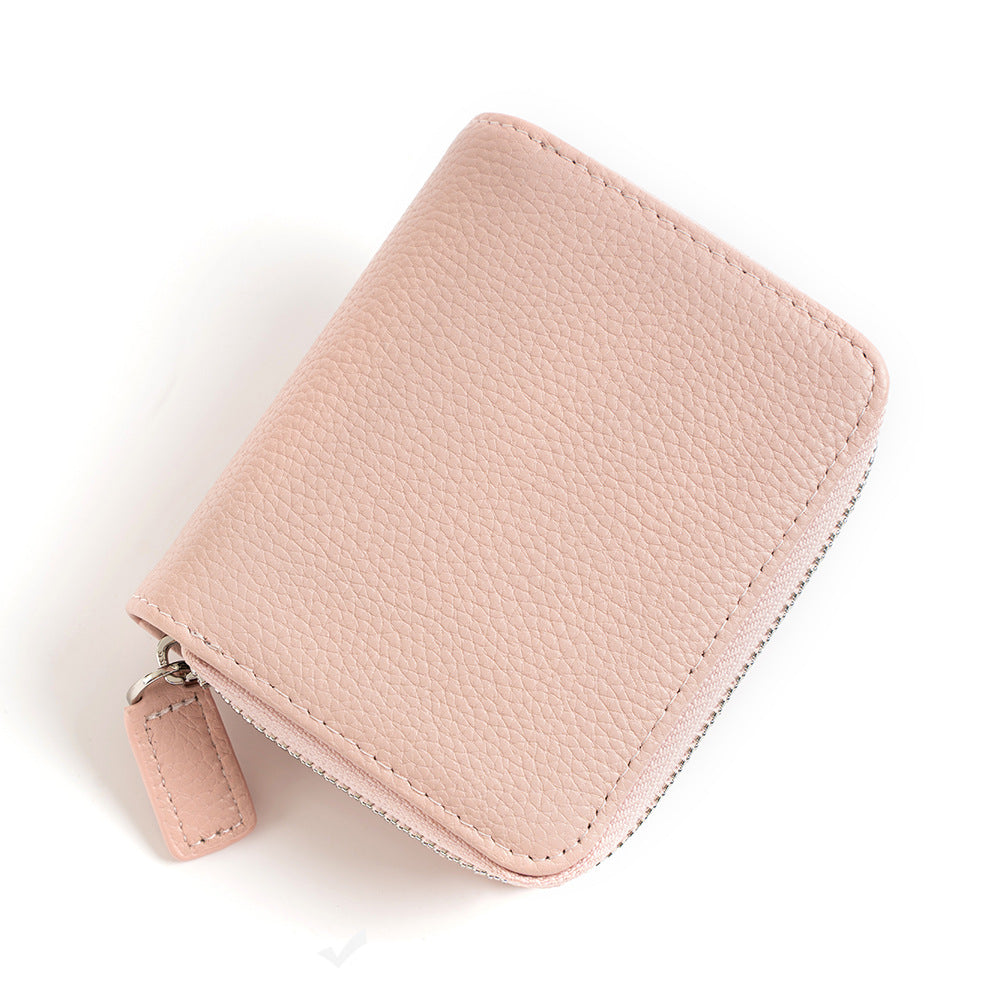 Women's Leather Multiple Slots Expanding Cowhide Large Ladies Wallets