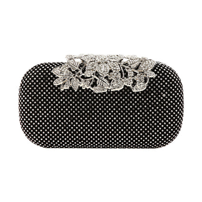 Quality Dinner Handmade Rhinestone Flower Leaf Evening Bags