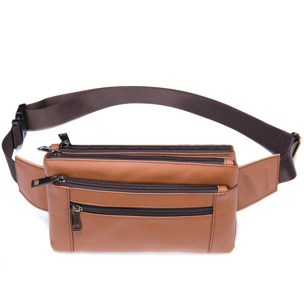 Men's Genuine Leather Mobile Business First Layer Men's Waist Packs