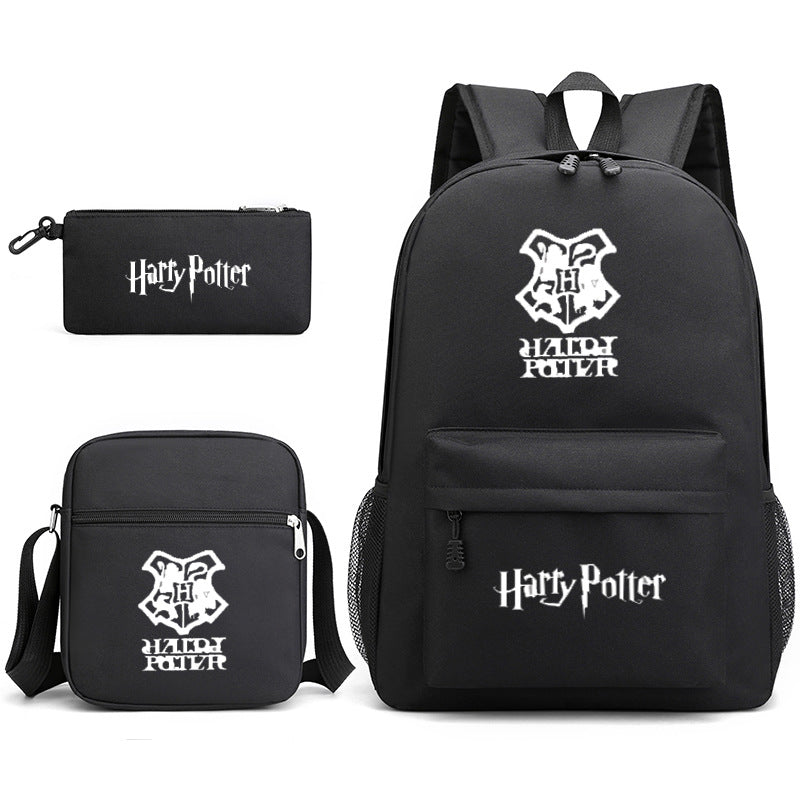 Harry Potter College Badge Pencil Three-piece Backpacks