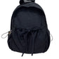 Women's Style Pleated Nylon Pure Color Minimal Backpacks