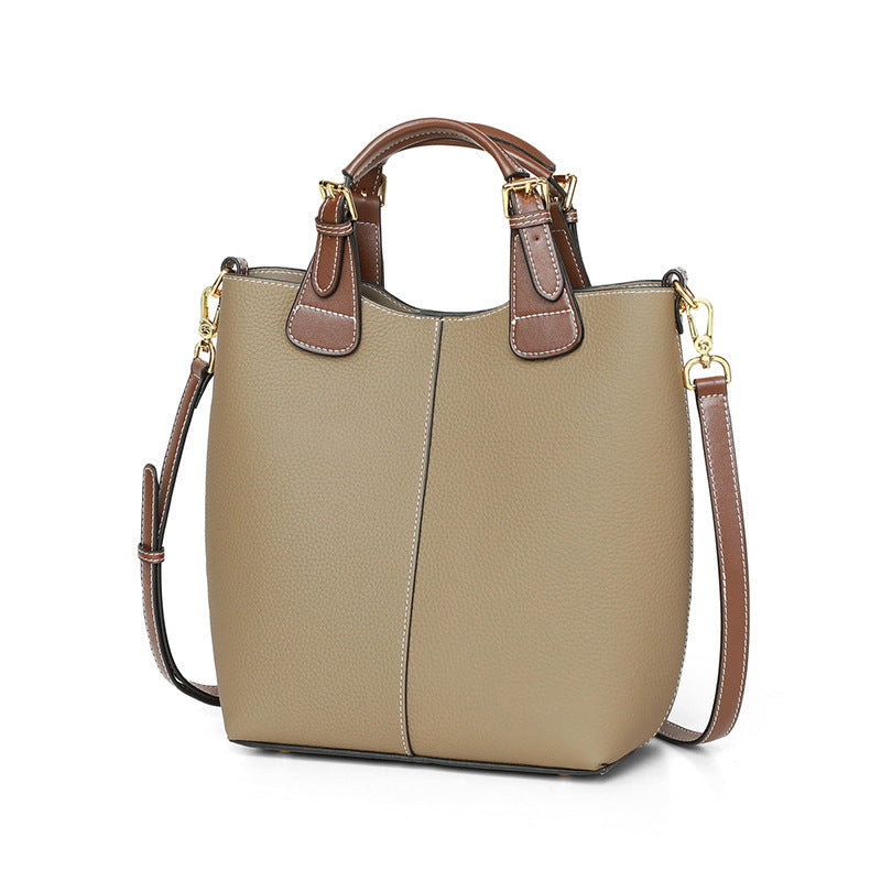 Women's Cowhide Large Capacity Combination Hand Carrying Cross Shoulder Bags
