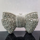 Women's Banquet Dress With Diamond Bow Holding Evening Bags