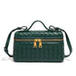 Box Weaving Lunch Two-way Zipper Closure Handbags