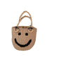 Smiley Straw Summer Woven Vacation Beach Handbags