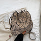 Women's Solid Color Diamond Plaid Geometric Pattern Handbags