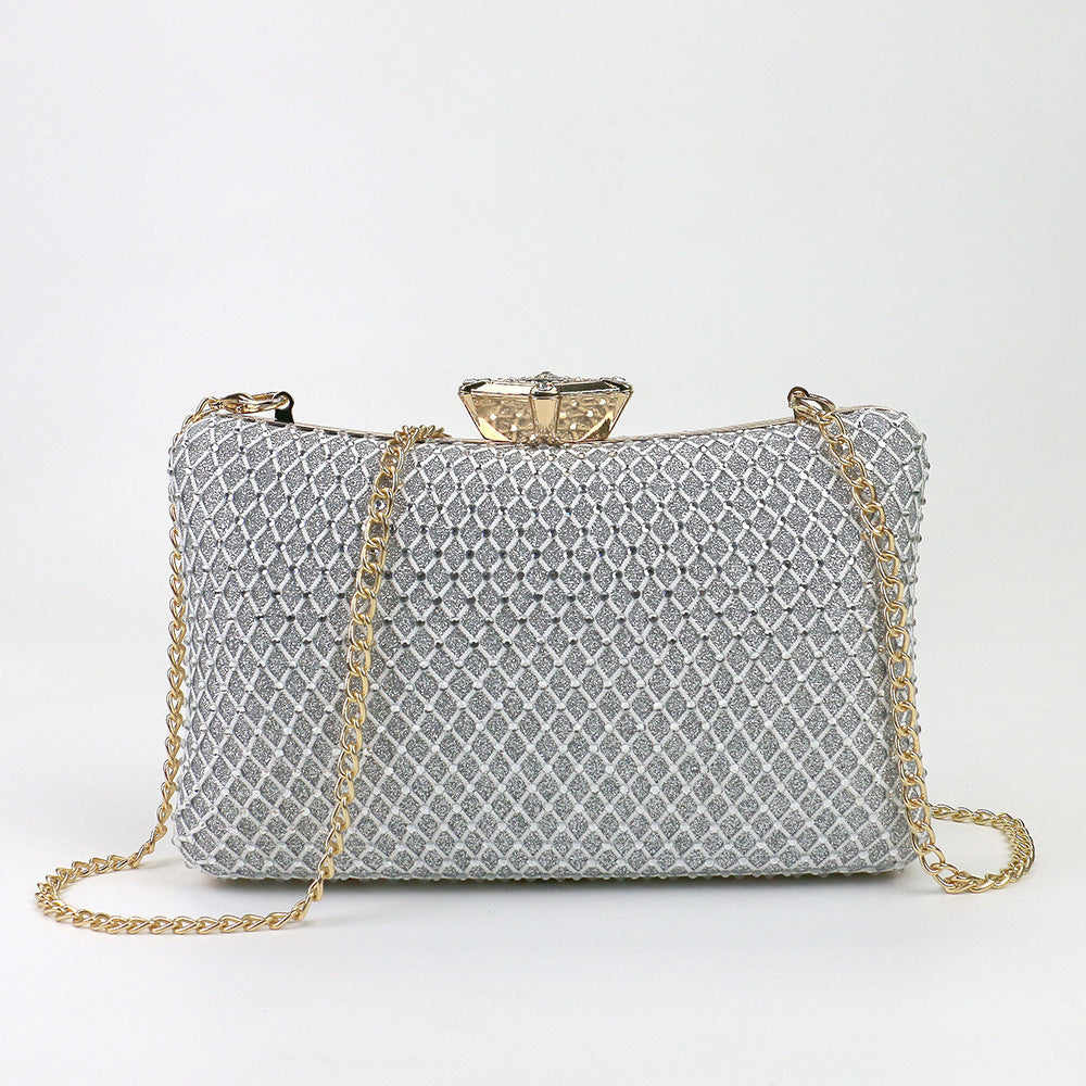 Fashion Net Drill Dinner Clutch Banquet Crossbody Bags