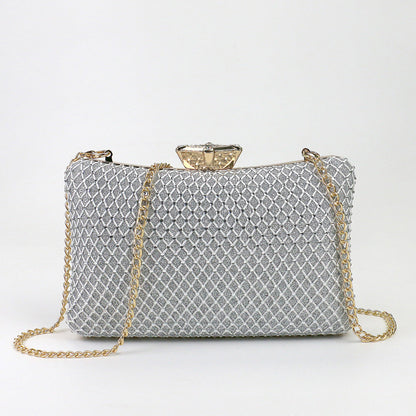 Fashion Net Drill Dinner Clutch Banquet Crossbody Bags