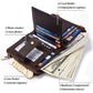 Swiping Genuine Leather Multifunctional Zipper Vintage Men's Wallets