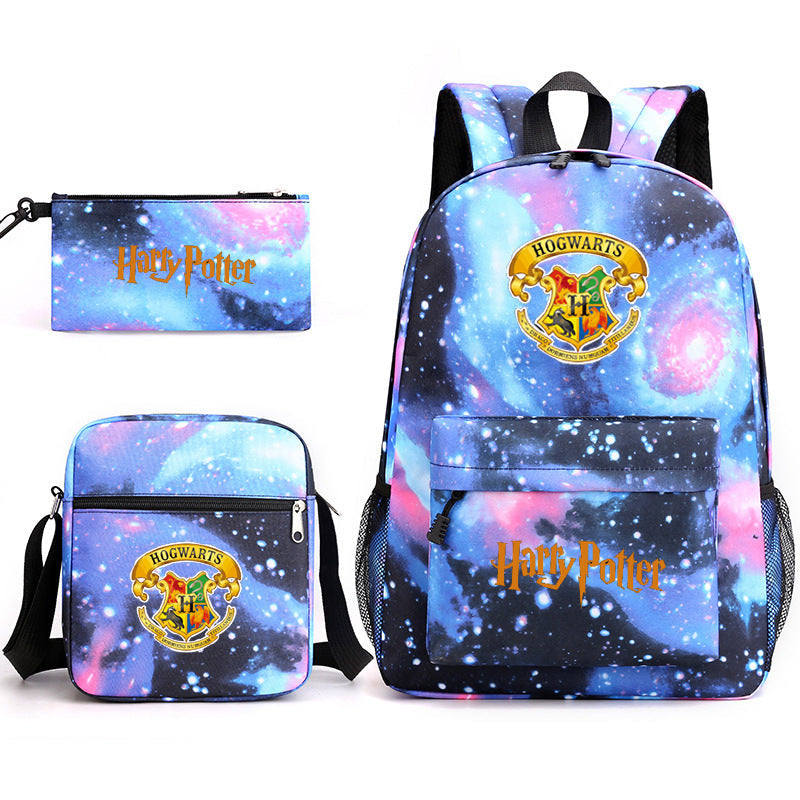 Graceful Harry Potter Pattern Pencil Three-piece Backpacks