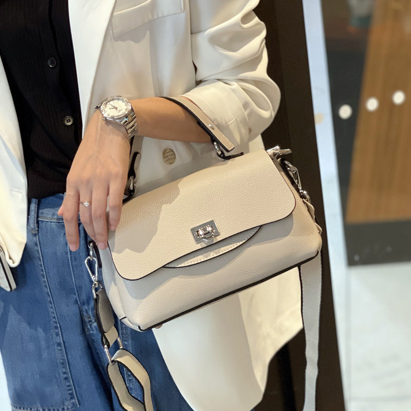 Women's Genuine Leather Korean Style Fashionable Large Bags