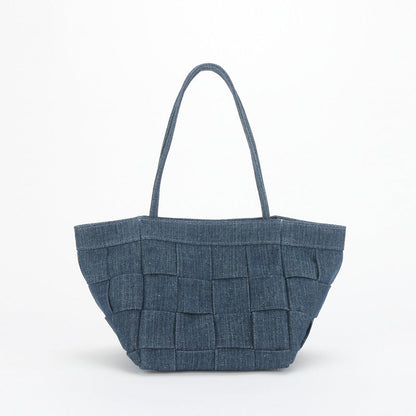 Women's Niche Hand-woven Simple Fashion Canvas Shoulder Bags