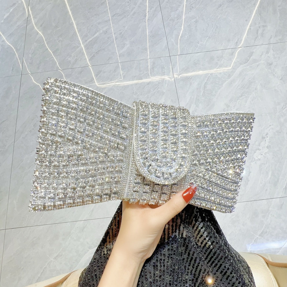Retro High-grade Clutch Full Diamond Dinner Tote Bags