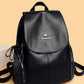 Women's Leather Large Capacity Fashion Mother Going Backpacks