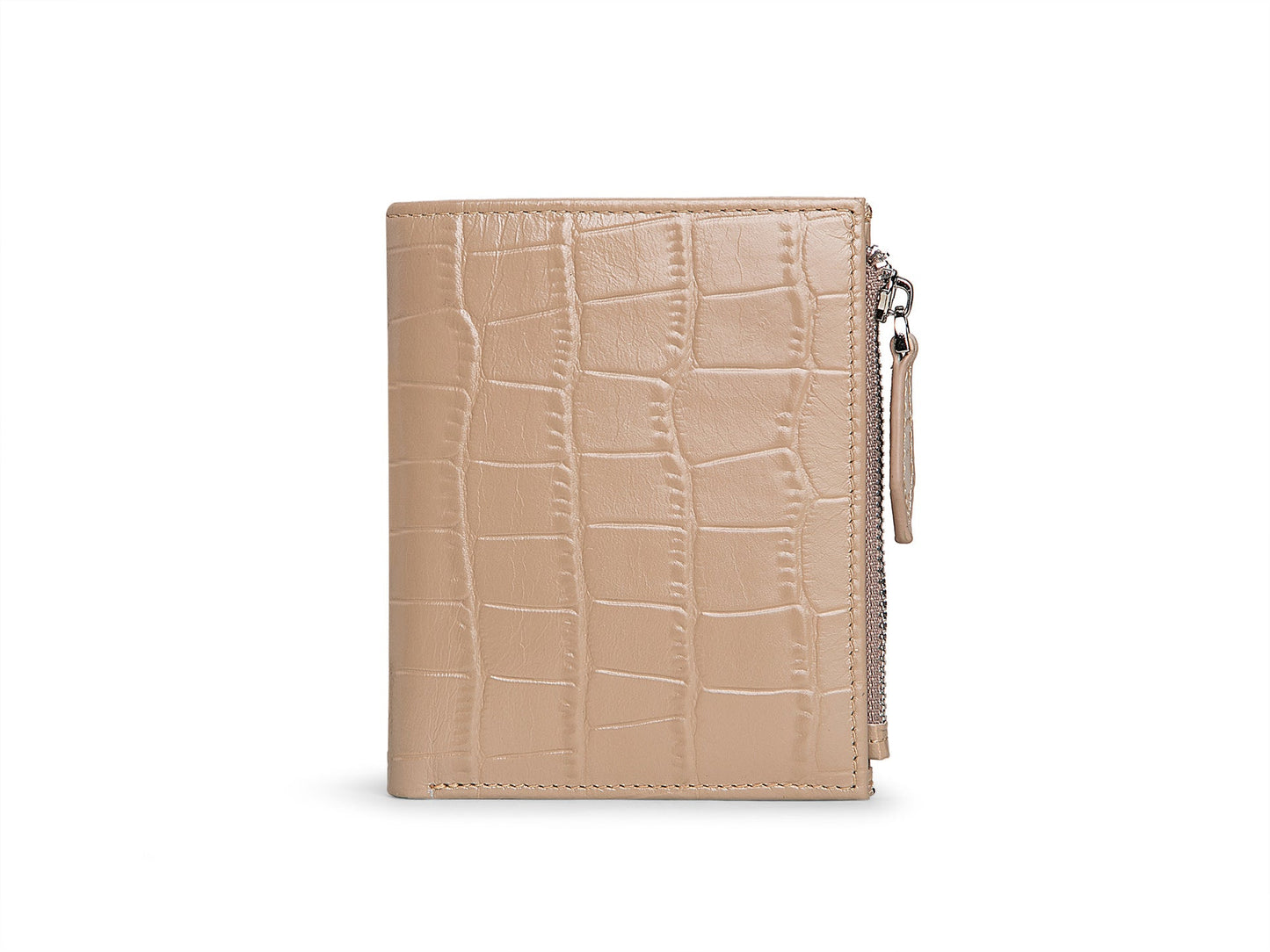 Genuine Leather Fashion Crocodile Pattern Short Ladies Wallets