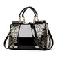 Women's Fashion Embroidery Large Capacity Bright Leather Shoulder Bags