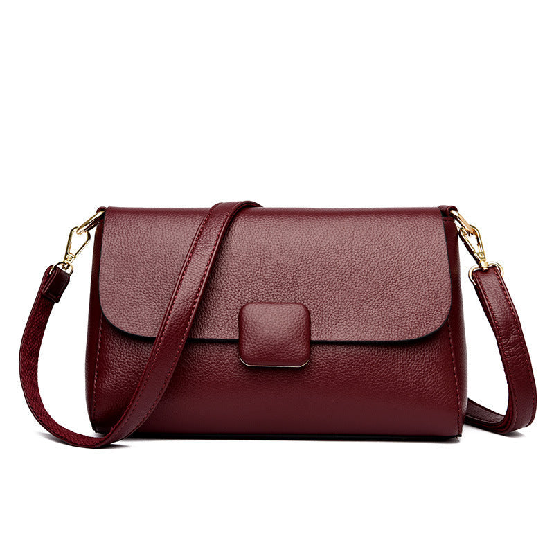 Women's Fashionable High-grade Solid Color Simple Underarm Small Square Bags