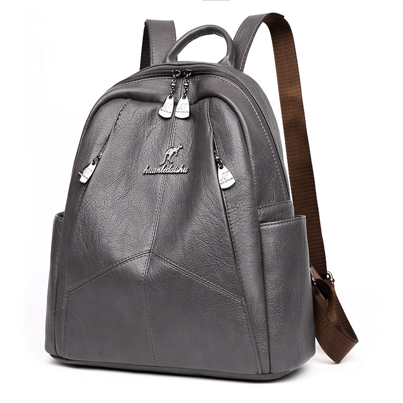 Women's & Men's & Can Be Used Version Fashion Soft Leather Backpacks