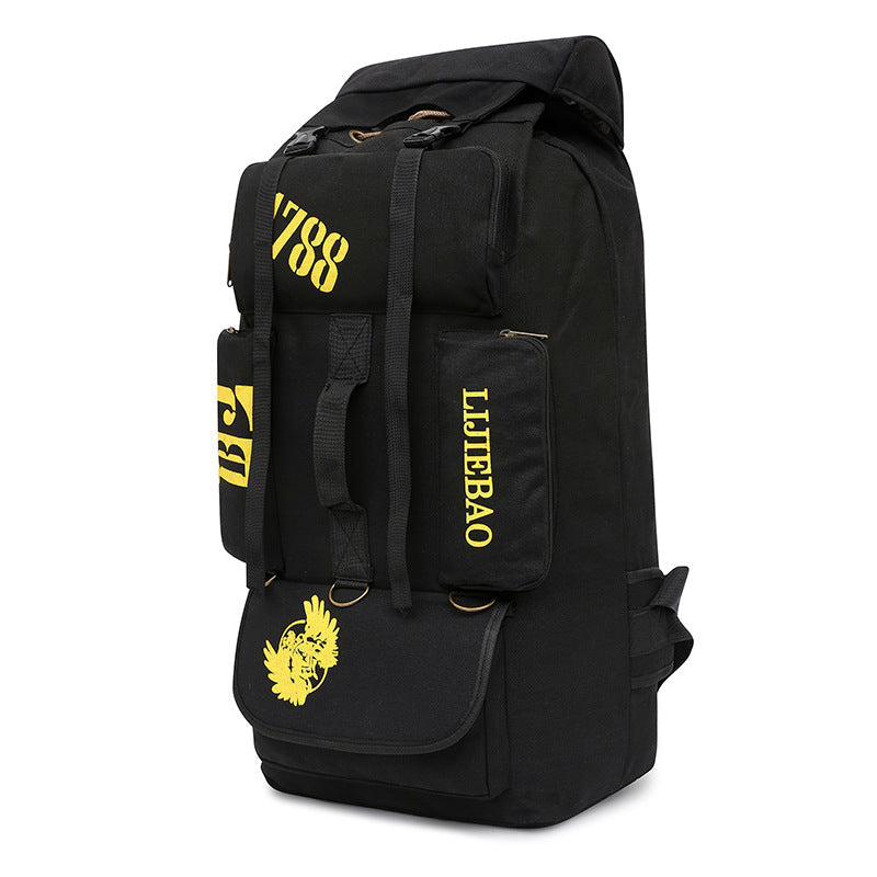 Trendy Large Capacity Breathable Canvas Hiking Backpacks