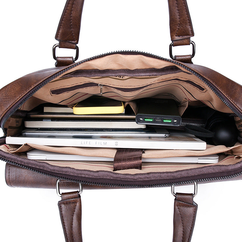 Men's Horizontal Business Fashion Large Capacity Computer Men's Briefcases