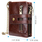 Men's Swiping Multifunctional Zipper Short Chain Genuine Men's Wallets